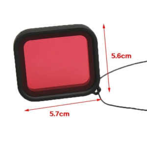 Филтър за подводно снимане за GoPro Hero 5/6/7/2018, За корпус с леща 37х44mm, Червен - Image 4