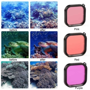 Филтър за подводно снимане за GoPro Hero 8 Black, За водоустойчивия корпус, Розов - Image 3