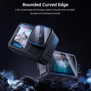 Стъклен протектор GARV за GoPro Hero 13 Black е с извити ъгли 2.5D