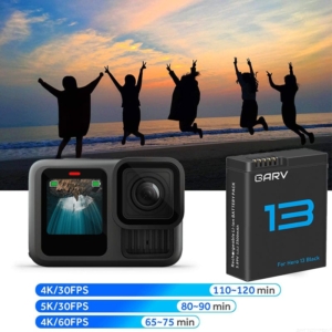 Комплект GARV зарядно устройство + 2бр. Батерии за GoPro Hero 13 Black, 2100mAh, Li-ion - Image 4