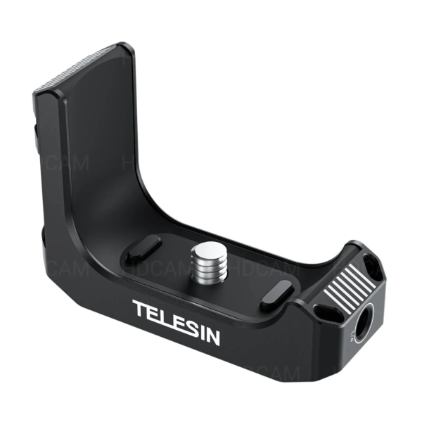 Telesin L-образен хоризонтален адаптер за Insta360 X4 X5, черен алуминий
