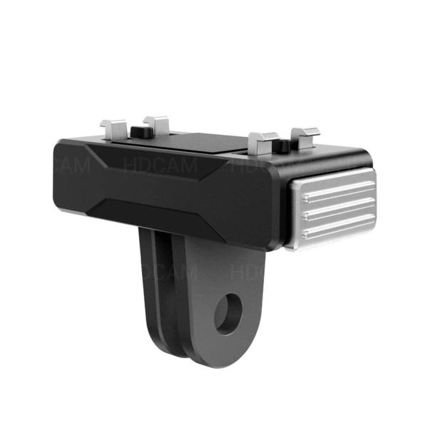 Черна магнитна стойка за бърза база Insta360 X5 Ace Pro екшън камери.