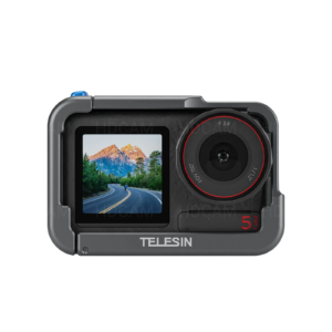 Защитна алуминиева рамка Telesin за DJI Osmo Action 5 Pro, карбоново черно
