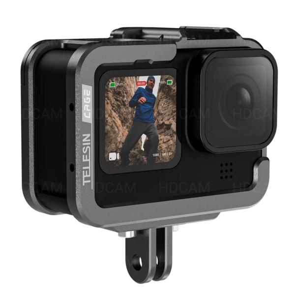 Алуминиева рамка Telesin за GoPro Hero 9-13 с вертикален/хоризонтален монтаж.