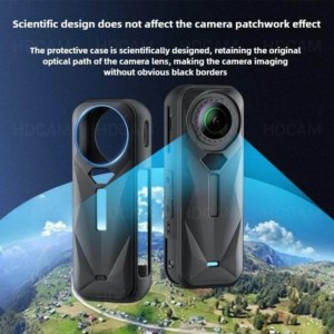 Черен силиконов защитен калъф с капаче за Insta360 X5