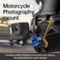 GARV Chin Magnetix черна магнитна стойка за брадичка на GoPro каска, жълти акценти.