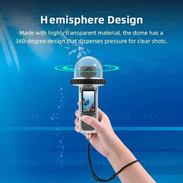 Прозрачен водоустойчив корпус за DJI Osmo Pocket 3 с куполен обектив