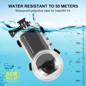 Прозрачен водоустойчив корпус за Insta360 X4, подводен кейс до 50 метра