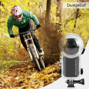 Водоустойчив корпус Insta360 X4, прозрачен дизайн, с подводен монтаж