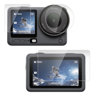 Стъклен протектор за DJI Osmo Action 6, За двата екрана и обектива
