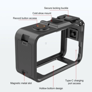 Защитна рамка PULUZ за DJI Osmo Action 6, черна, SKU DJ-A6-FR-P - 4
