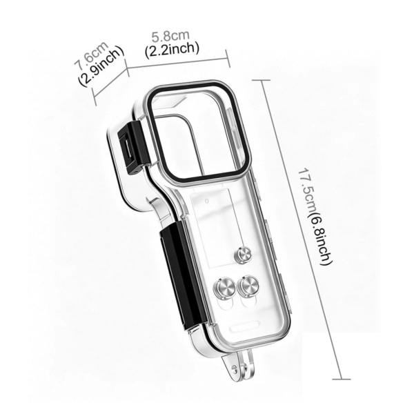 DJI Osmo Pocket 4 PULUZ водоустойчив кейс за камера, прозрачен, SKU: PU1106T - 4