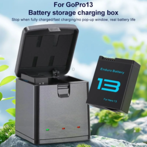 За GoPro HERO13 Black зарядна кутия за 3 батерии, SKU: GP-13-CH-01 - 2