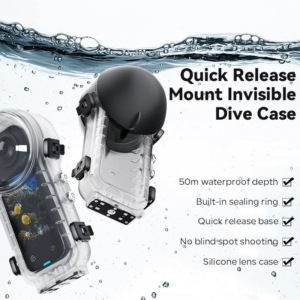 Водоустойчив кейс Insta360 X4 за дълбочина 50м за дайвинг, SKU: IN-X4-WH-1 - 2
