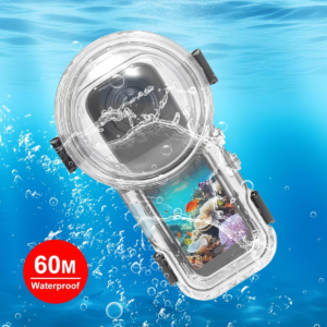 Водоустойчив калъф за Insta360 X5 PULUZ до 60м, прозрачен, SKU: PU760T - 2
