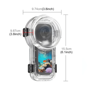 Водоустойчив калъф за Insta360 X5 PULUZ до 60м, прозрачен, SKU: PU760T - 4