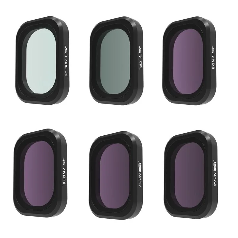 6 в 1 Комплект филтри за обектив DJI Osmo Pocket 3/4 JSR CB Series – UV, CPL, ND8–ND64