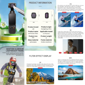 4 in 1 CPL ND16/32/64 филтър за камера DJI Osmo Pocket 3 CB Series – SKU 1909-28 - 4